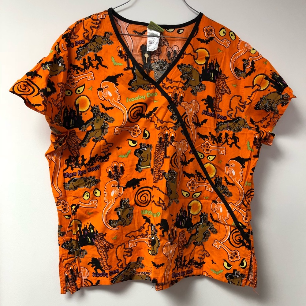 Scooby Doo Halloween Nursing Scrub Top